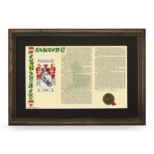 Amion Deluxe Armorial Landscape Framed - Brown