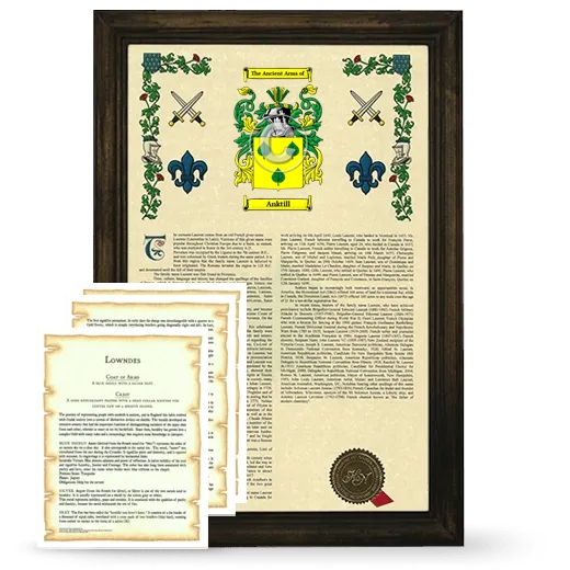 Anktill Framed Armorial History and Symbolism - Brown