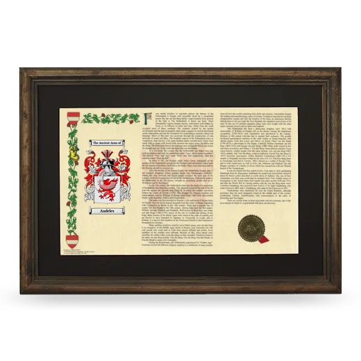 Andeles Deluxe Armorial Landscape Framed - Brown