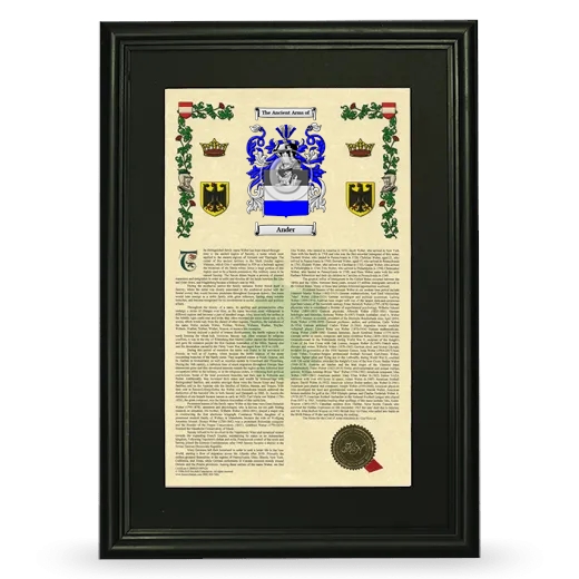 Ander Deluxe Armorial Framed - Black