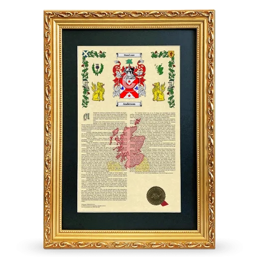 Deluxe Armorial Framed - Gold