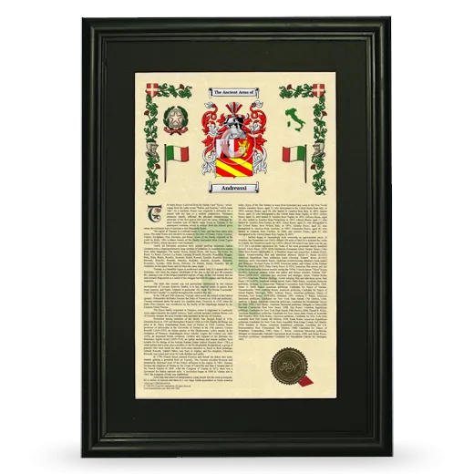 Andreassi Deluxe Armorial Framed - Black