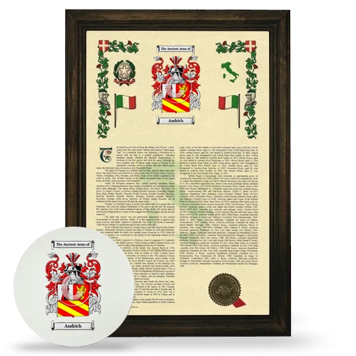 Andrich Framed Armorial History and Mouse Pad - Brown
