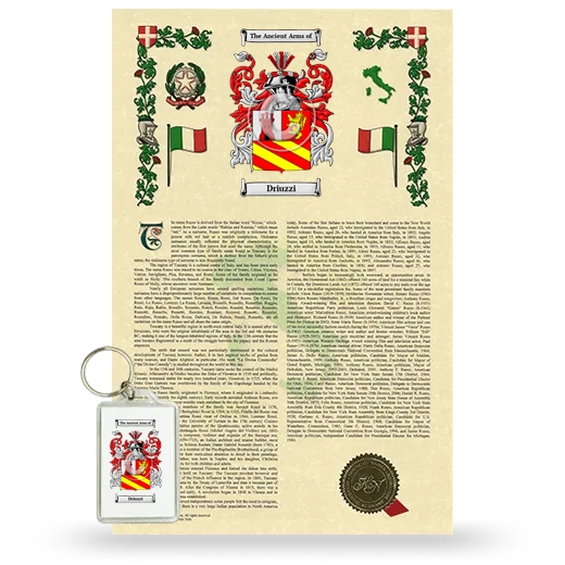 Driuzzi Armorial History and Keychain Package
