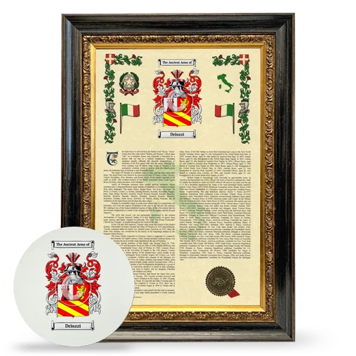 Driuzzi Framed Armorial History and Mouse Pad - Heirloom