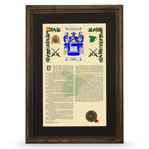 Andrez Deluxe Armorial Framed - Brown