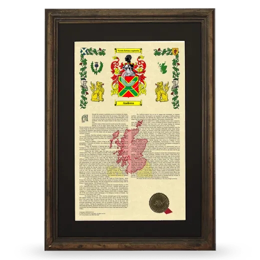 Andress Deluxe Armorial Framed - Brown
