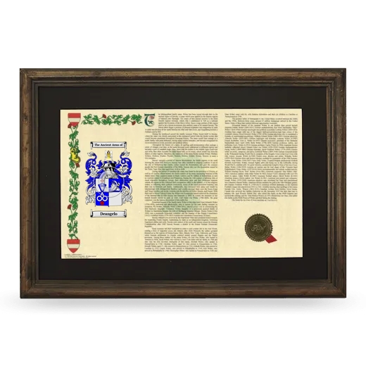 Deangelo Deluxe Armorial Landscape Framed - Brown