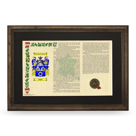 Angot Deluxe Armorial Landscape Framed - Brown