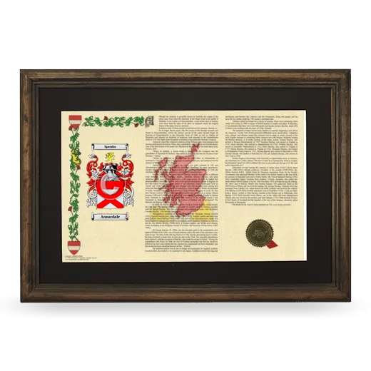 Annardale Deluxe Armorial Landscape Framed - Brown