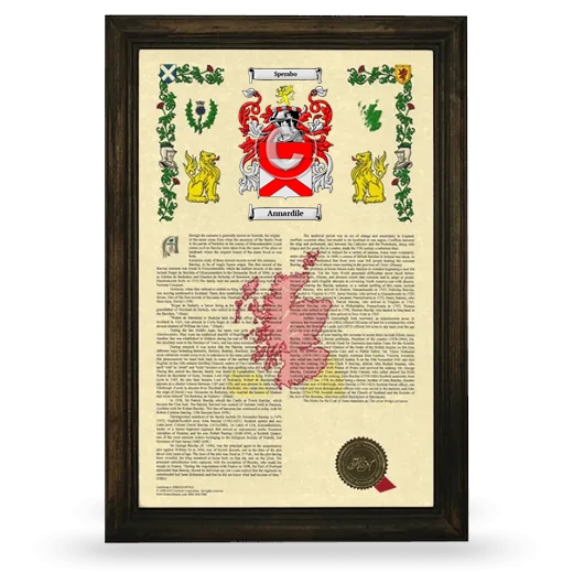 Annardile Armorial History Framed - Brown