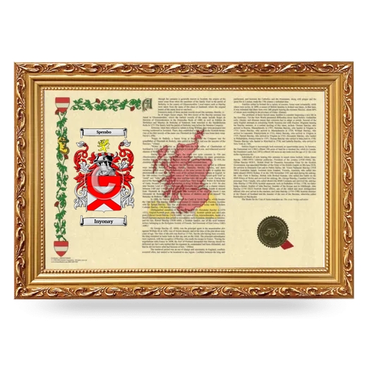 Inyonay Armorial Landscape Framed - Gold