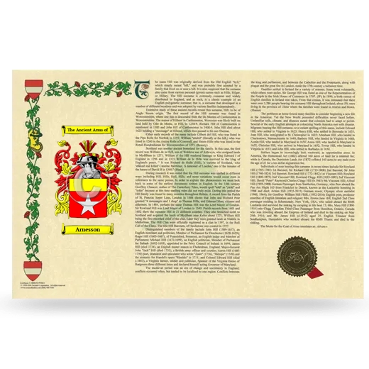 Arnesson Armorial History Landscape Style