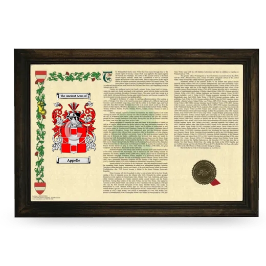 Appelle Armorial Landscape Framed - Brown