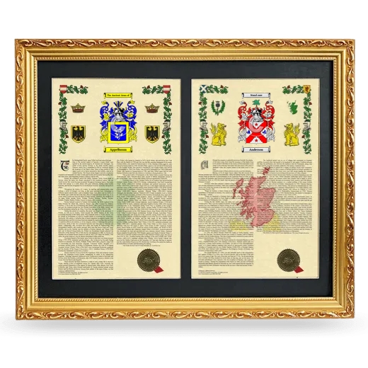 Double Armorial History Framed - Heirloom