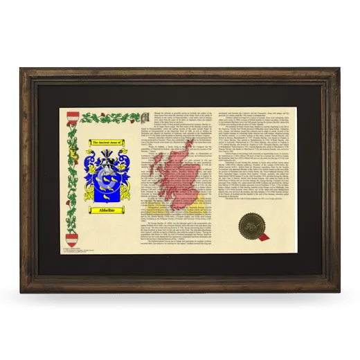 Abbelbie Deluxe Armorial Landscape Framed - Brown