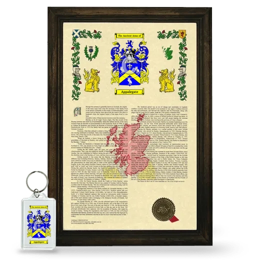 Appalegate Framed Armorial History and Keychain - Brown