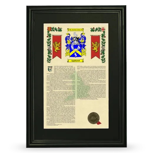 Appleyerd Deluxe Armorial Framed - Black