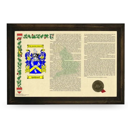 Apulyeard Armorial Landscape Framed - Brown