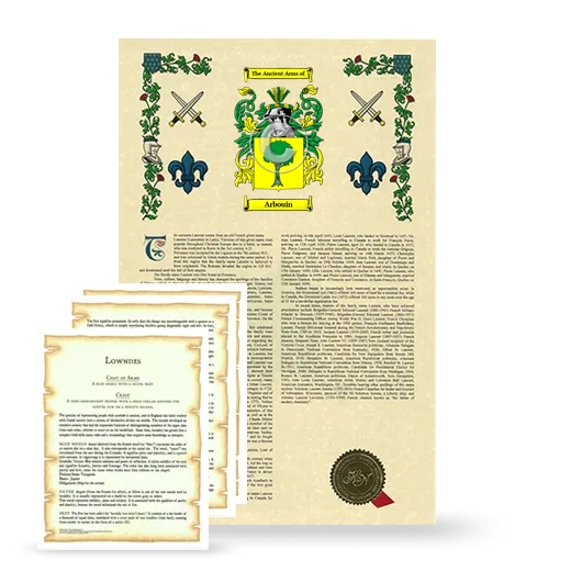 Arbouin Armorial History and Symbolism package