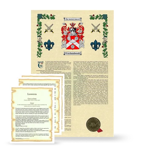 D'archambeault Armorial History and Symbolism package