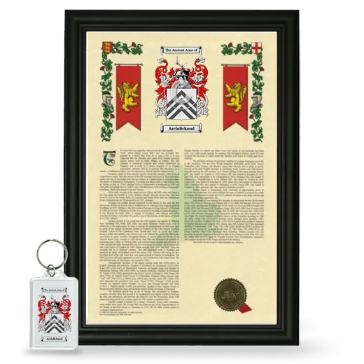 Archdickand Framed Armorial History and Keychain - Black