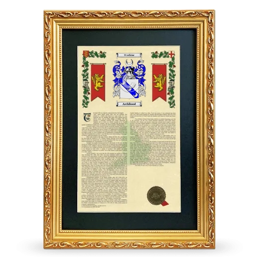 Archibood Deluxe Armorial Framed - Gold