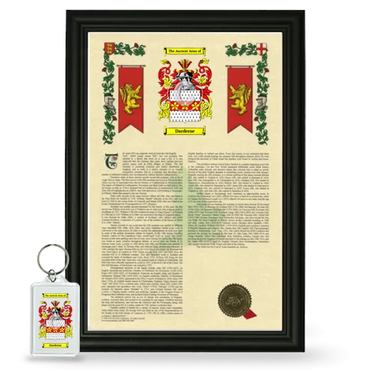 Darderne Framed Armorial History and Keychain - Black