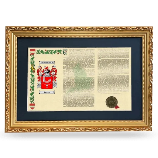 Largen Deluxe Armorial Landscape Framed - Gold