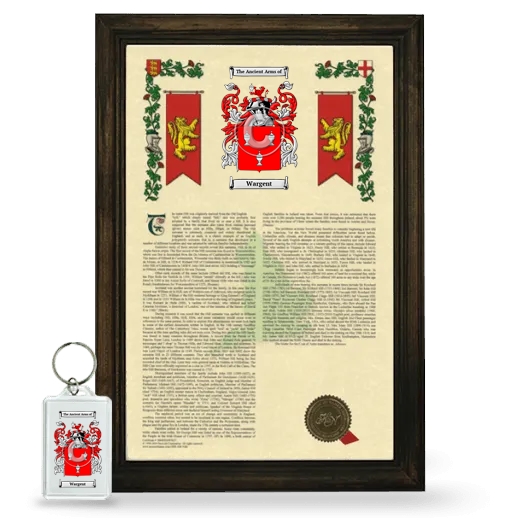 Wargent Framed Armorial History and Keychain - Brown