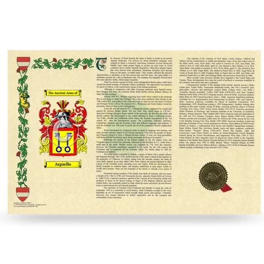 Arguello Armorial History Landscape Style