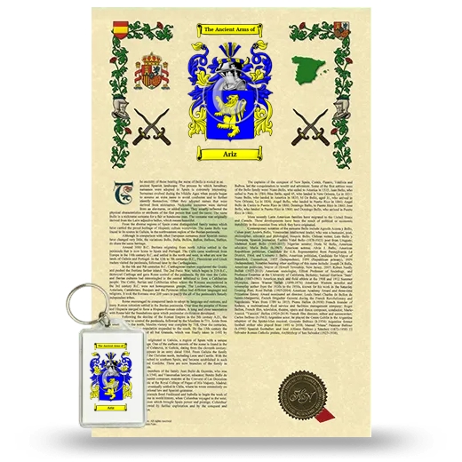 Ariz Armorial History and Keychain Package