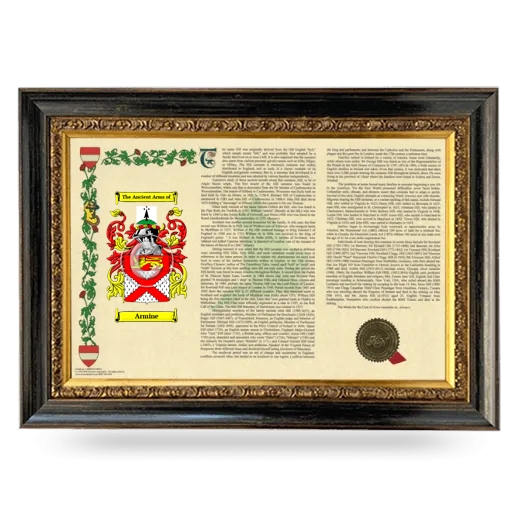 Armine Armorial Landscape Framed - Heirloom