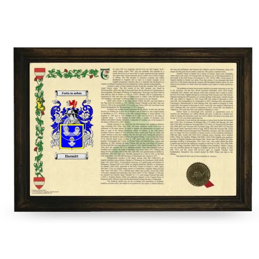 Harmitt Armorial Landscape Framed - Brown