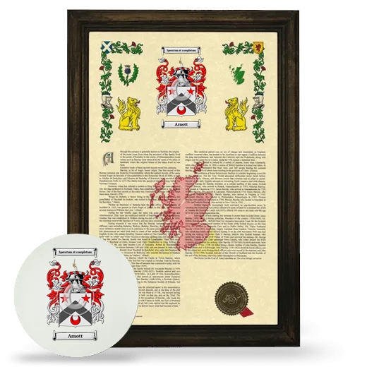 Arnott Framed Armorial History and Mouse Pad - Brown