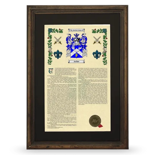 Archer Deluxe Armorial Framed - Brown