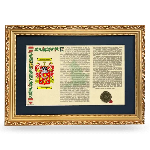 Arrowsmythe Deluxe Armorial Landscape Framed - Gold