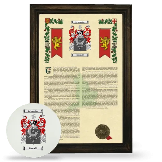 Errundil Framed Armorial History and Mouse Pad - Brown