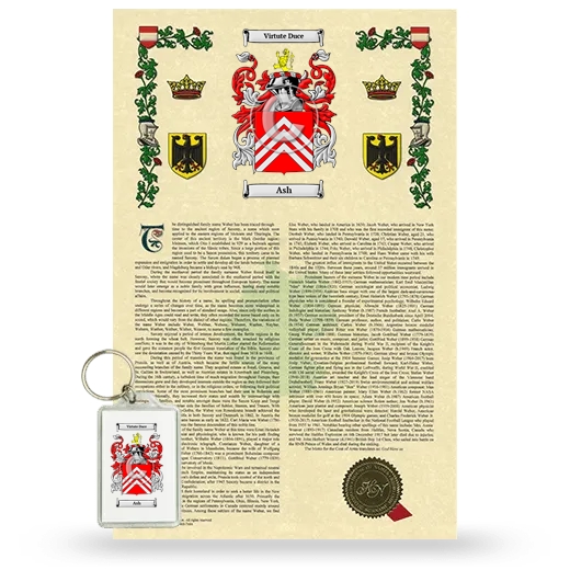 Ash Armorial History and Keychain Package