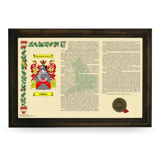 Ashbrox Armorial Landscape Framed - Brown