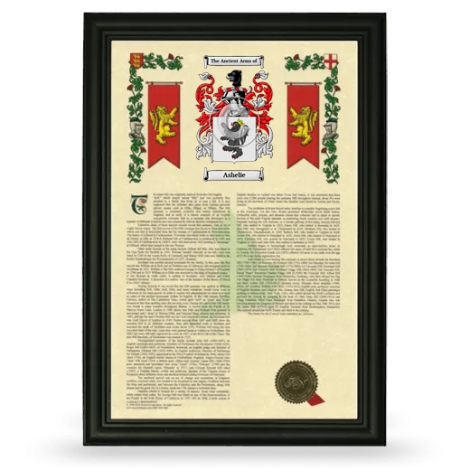 Ashelie Armorial History Framed - Black