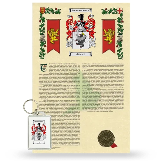 Asselee Armorial History and Keychain Package