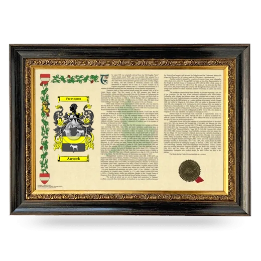 Ascoork Armorial Landscape Framed - Heirloom