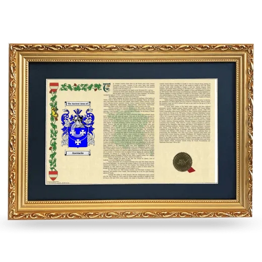 Ascencio Deluxe Armorial Landscape Framed - Gold