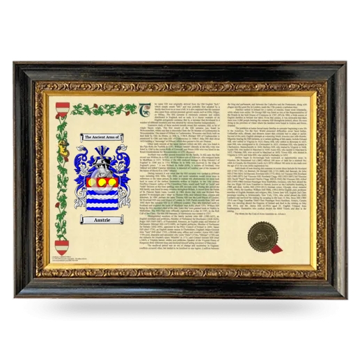 Austrie Armorial Landscape Framed - Heirloom