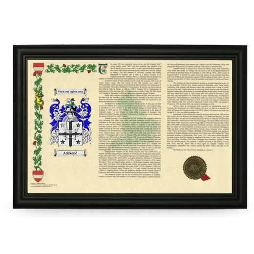 Adekend Armorial Landscape Framed - Black