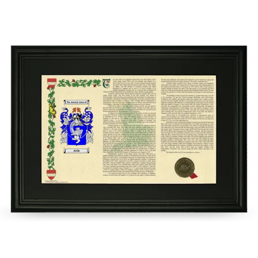 Attle Deluxe Armorial Landscape Framed- Black