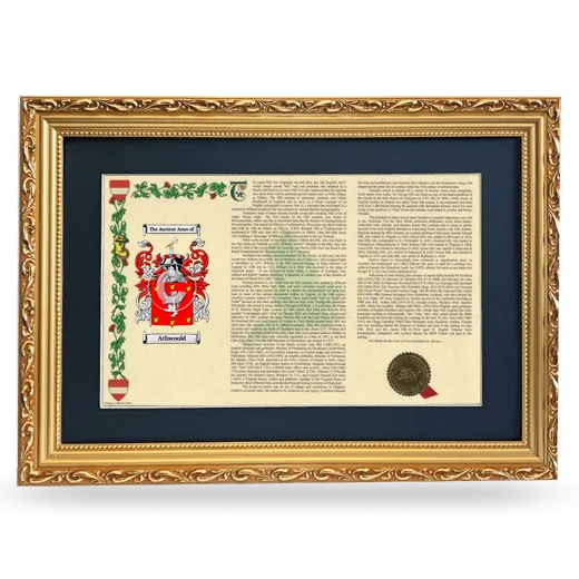 Athwoold Deluxe Armorial Landscape Framed - Gold