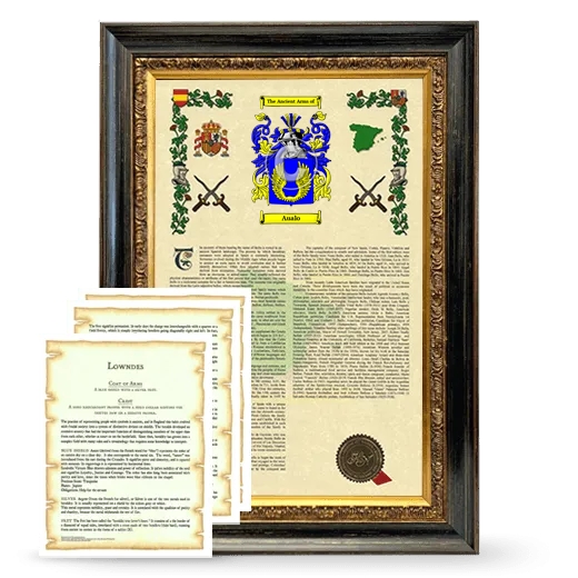 Aualo Framed Armorial History and Symbolism - Heirloom