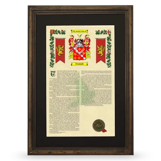 D'aumale Deluxe Armorial Framed - Brown